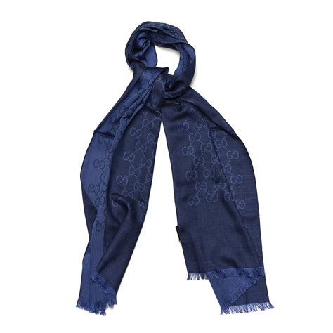 gucci scarf navy blue|gucci scarf clearance.